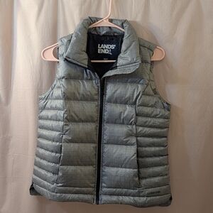 Lands' End Checkered Puffer Vest, XS/P 2-4